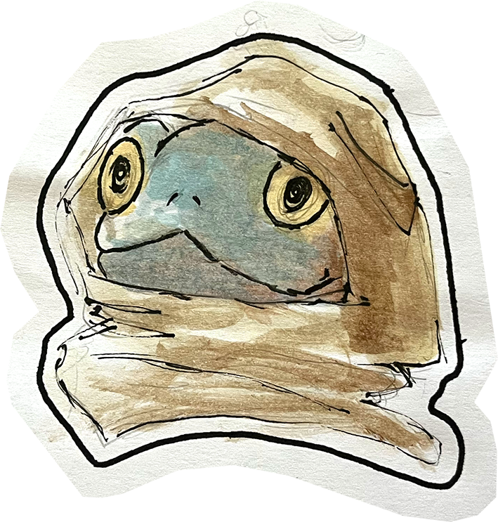 this is supposed to be an artwork w a little frog